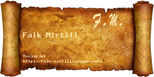 Falk Mirtill névjegykártya